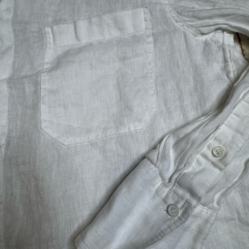 The White Company White Label 100% Linen Button Up Shirt Women's US 6 UK 10 - Picture 6 of 6